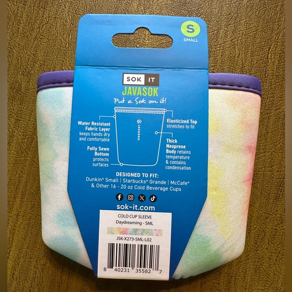 JavaSok Reusable Insulated Cold Beverage Sleeve. - Picture 3 of 4